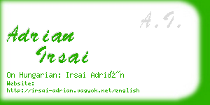 adrian irsai business card